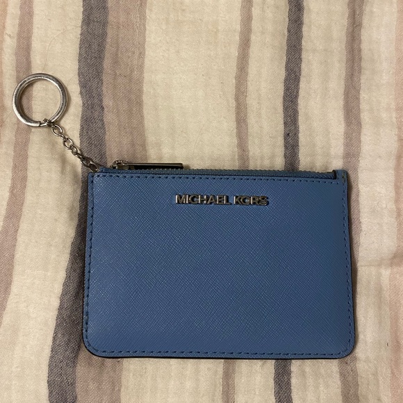 Michael Kors Handbags - Michael Kors Blue Small Wallet/ Card Holder